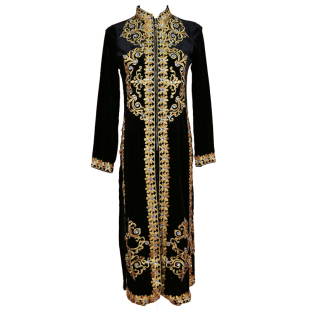 天山美翼舞蹈演出服装高定款舞台表演外套维吾尔族女士绣花长马甲