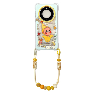 卡通星人适用于华为mate80pro手机壳挂绳斜挎VIVOX200ULTRA背带斜挎苹果17P手提腕带保护壳小米14ultra硬壳