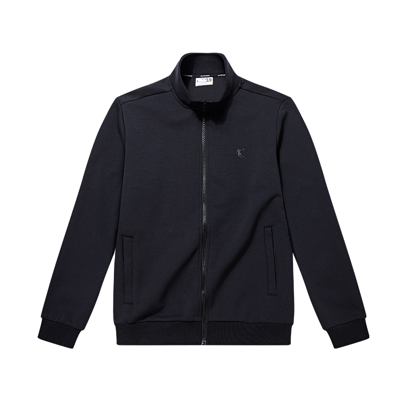 中国乔丹运动外套男士2025冬季针织开衫立领卫衣夹克上衣运动服男