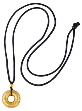 古法同心圆吊坠男女同款项链