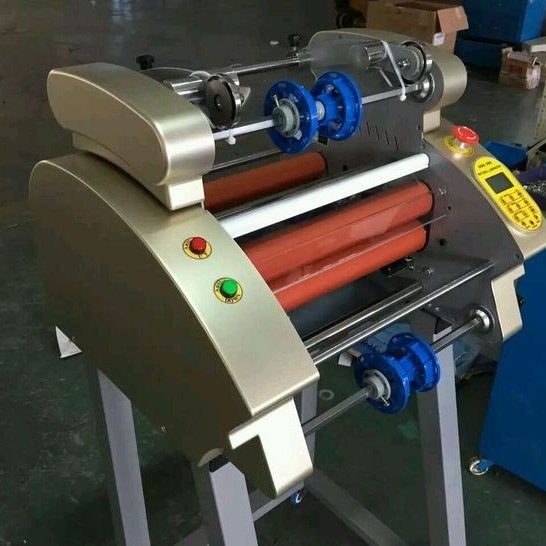 FM480Q防卷曲电动覆膜机单双面过膜照片卡片彩页复膜机冷热双用