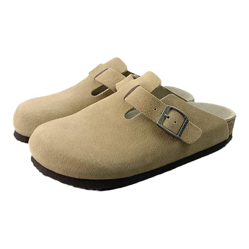 岛外半包头勃肯软木拖鞋复古时尚大小码陈大锄反毛牛皮boston男女