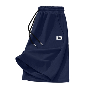 班尼路S&K短裤男夏季新款藏青色美式潮流五分裤高中生大码运动裤A