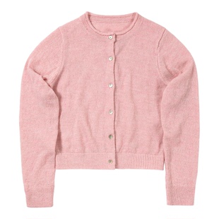 CountryMoment羊毛混纺合身短款针织衫上衣女2025新款毛衣外套秋