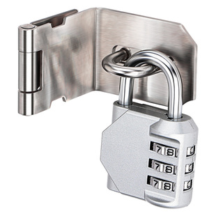 密码锁挂锁门锁卡扣大门木门柜门锁牌门扣固定插销不锈钢门栓搭扣