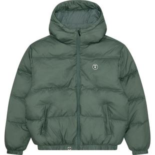 Aape旗舰店男装秋冬猿人徽章宽松厚连帽羽绒服面包服7654XXN