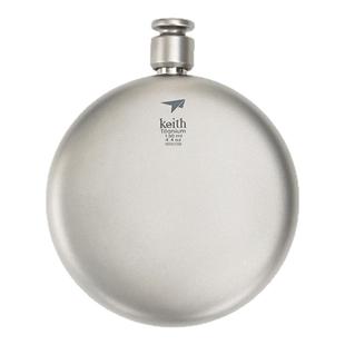 KEITH铠斯纯钛小酒壶内置漏斗随身酒壶户外露营旅行轻量便携水壶