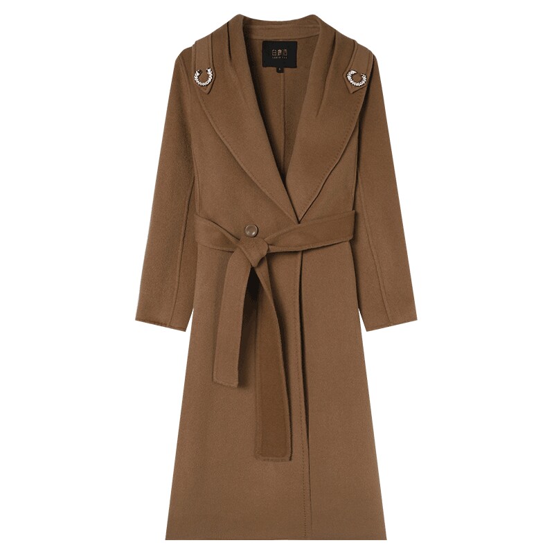 【御冕·恒韵】白鹿语100%绵羊毛双面呢大衣25冬新款高端长款毛呢