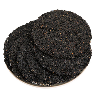 无糖黑芝麻饼孕妇零食健康粗粮代餐上班抗饿饼干食品杂粮早餐薄脆