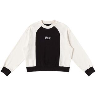 Lee舒适版圆领字母撞色设计黑色女长袖卫衣休闲潮流LWT008940204