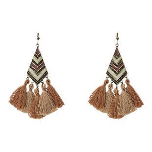 波西米亚风复古流苏耳环异域民族风度假旅游长款耳坠夸张个性耳饰
