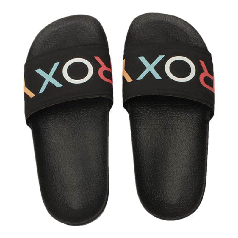 现货ROXY2025年夏季新款女韩版时尚百搭凉亲子拖鞋平跟软底一字拖