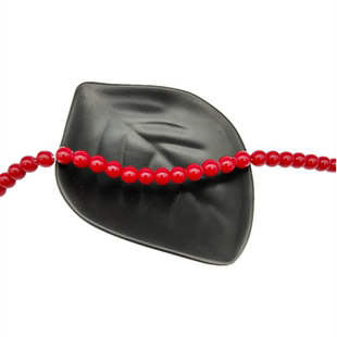 本色圆形光珠4mm玻璃光面珠人造水晶手链散珠diy发簪材料饰品花蕊