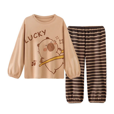 春秋季大码200斤带胸垫长袖睡衣