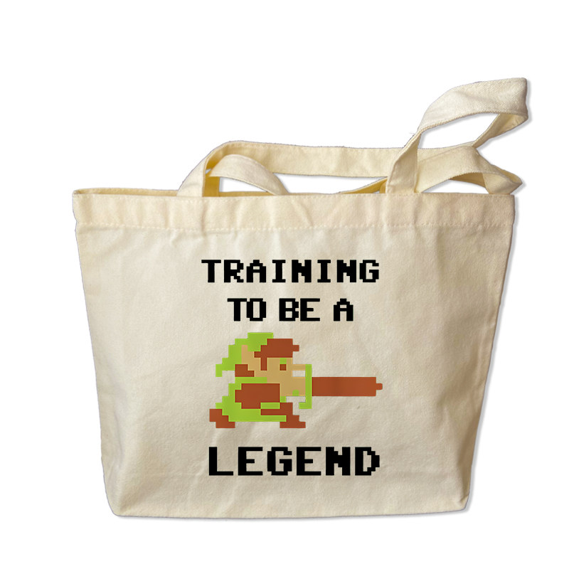 塞尔达传说周边帆布袋Legend of Zelda历代横款手提包单肩环保袋