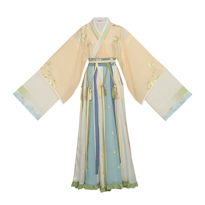 刺绣交领上襦十六破交窬裙绶带