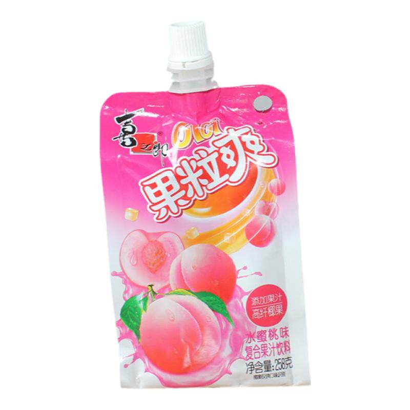 喜之郎cici果粒爽258克水蜜桃红葡萄橙汁雪梨枇杷 果汁饮料包邮