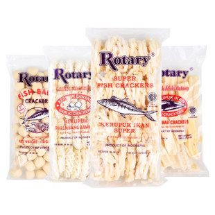 印尼特色小吃Rotary Kerupuk巨港鱼饼鱼条鱼球波蒜味薯片膨化零食