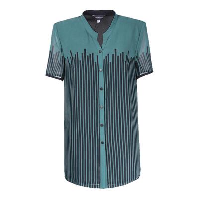 靓诺孔雀蓝条纹定位衬衫lc19230a