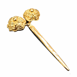 银镀金如意发夹婚嫁娶结婚化妆用品新娘陪嫁嫁妆如意发簪如意插