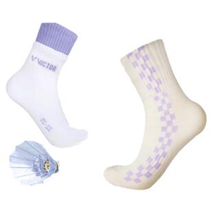 新款victor胜利羽毛球袜子女款中筒维克多加厚棉毛巾底休闲运动袜