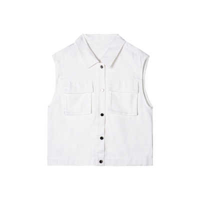 XUZI YU.小个子定制早春百搭休闲马夹纽扣坎肩上衣女7742-MJ52011