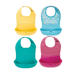 现货美国OXO围嘴婴幼儿软硅胶儿童食饭兜宝宝硅胶防水围兜幼儿园