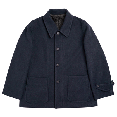 男士短款毛呢外套秋冬夹棉大衣