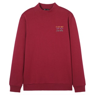 拓路者户外半高领加绒卫衣秋冬季长袖针织上衣男款保暖内搭套头衫