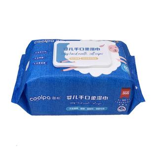 酷帕婴儿手口柔湿巾纸大包80抽特价装宝宝专用加大加厚湿纸巾成箱