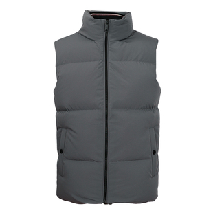 JODOLL乔顿羽绒马甲男士冬季潮流休闲舒适百搭灰色短款白鸭绒马夹