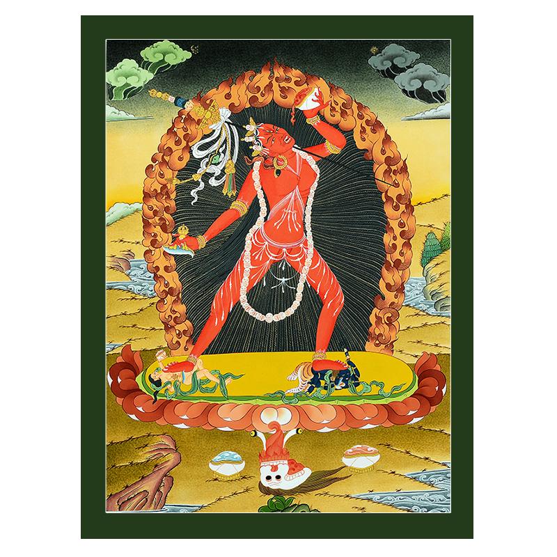 欧斯特金刚瑜伽母唐卡装饰画