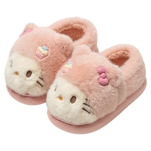 EVA可爱猫咪儿童棉拖鞋女童防滑秋冬季新款室内家居幼儿宝宝棉鞋