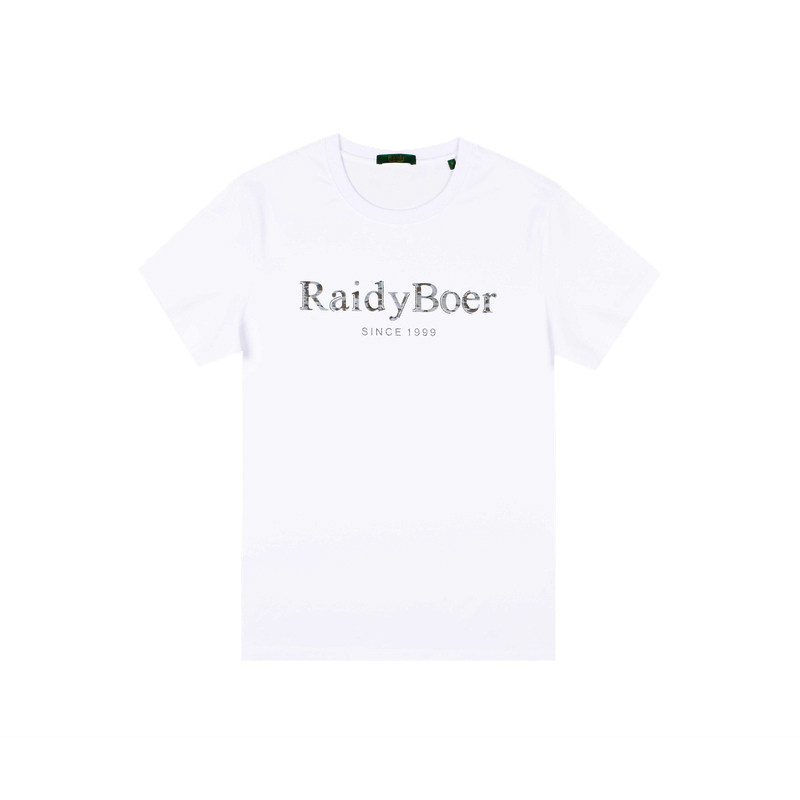 【抗勾丝】Raidy Boer/雷迪波尔男新烫钻印花迷彩圆领短袖T恤7036