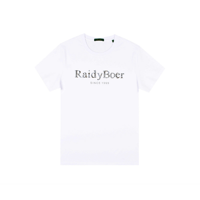 【抗勾丝】Raidy Boer/雷迪波尔男新烫钻印花迷彩圆领短袖T恤7036
