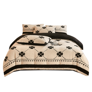 塔芙绒四件套2026新款冬季牛奶绒被套床单加绒加厚床上三件套床笠