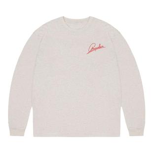 BIPOLAR手写LOGO长袖简约T恤国潮宽松情侣街头美式高街圆领上衣