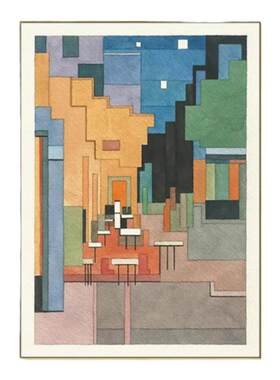 梵高世界名画客厅装饰画马赛克大幅落地画竖版玄关画过道走廊挂画