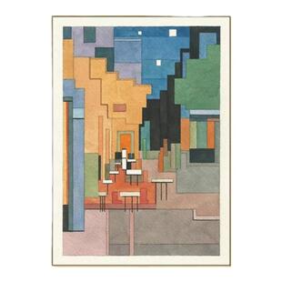 梵高世界名画客厅装饰画马赛克大幅落地画竖版玄关画过道走廊挂画