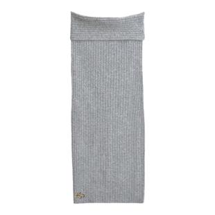 le palais vintage秋冬时髦松弛感 雪花灰毛线针织包裹长裙