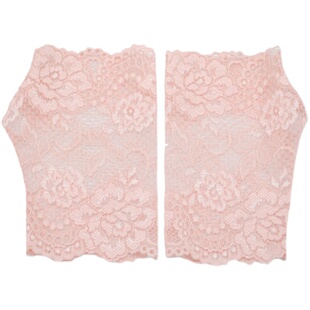 弹力蕾丝无指小手套女薄款漏指演出防晒骑车开车防滑遮疤痕遮纹身