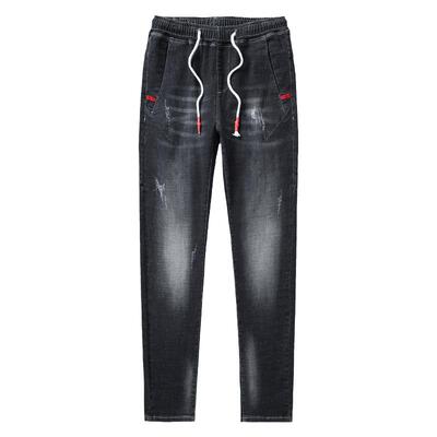 富士康无磁无铁牛仔裤直筒宽松