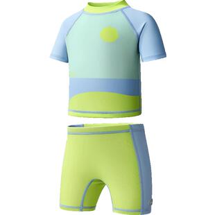 KK树婴儿泳衣男童女宝分体短袖游泳衣宝宝海边沙滩防晒A类泳装