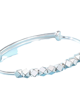 梦祥银碎银子串珠转运珠手镯