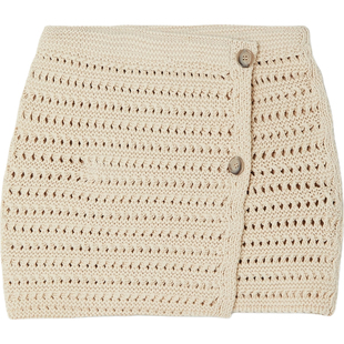 【折扣】HALFBOY 女镂空针织棉质混纺半身裙