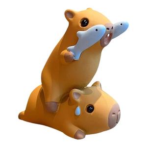 正品卡皮巴拉公仔玩偶客厅装饰摆件房间小物件娃娃玩具生日礼物女