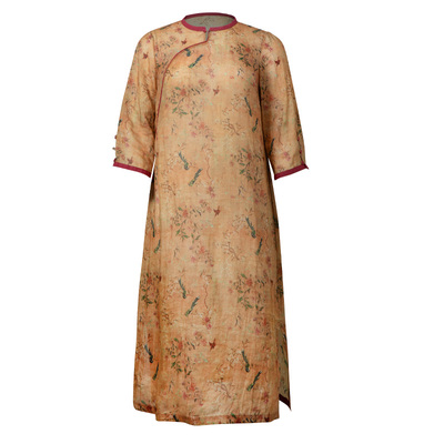 美丽客栈苎麻天然织染连衣裙