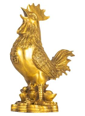 纯黄铜鸡摆件铜公鸡金鸡十二生肖鸡吉祥物安宅家居客厅工艺品摆件