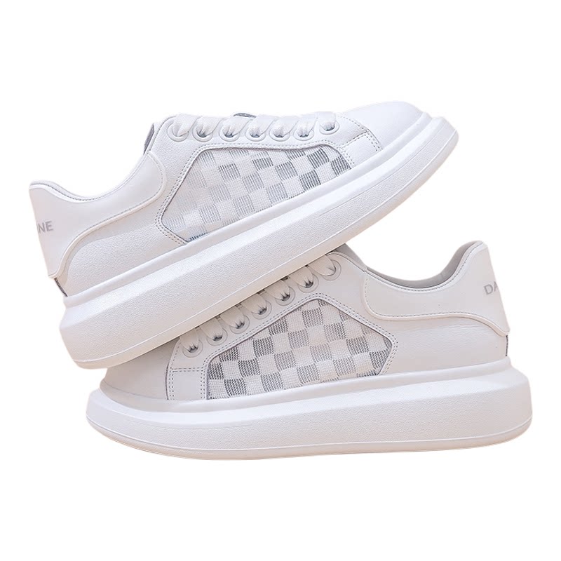 达芙妮春夏网面透气百搭小白鞋