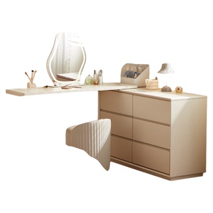 林氏家居实木化妆桌梳妆台卧室简约小型转角书桌斗柜一体政府补贴